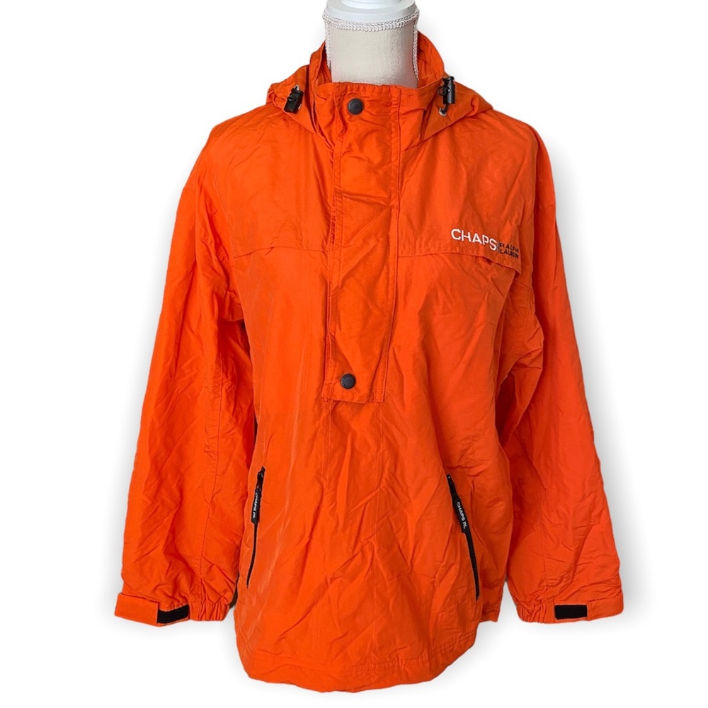 NWT Chaps Ralph Lauren Orange Windbreaker Jacket Men's Size S
